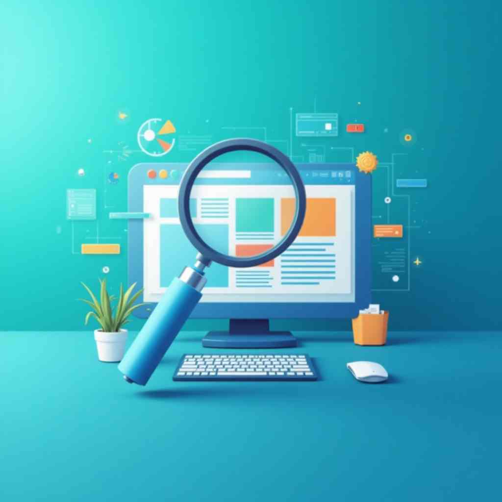 Screenshot magnifying website psd